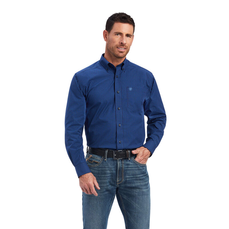 Ariat Hemden Herren - Pro Series Nelson Classic Fit Navy ( QMFXD-9016 )